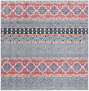 Safavieh Madison Bohemian Square Area Rug Navy Ivory Polypropylene Woven Entryway Accent MAD797N-3SQ