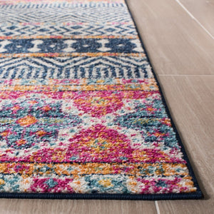 Safavieh Madison Bohemian Square Area Rug Navy Ivory Polypropylene Woven Entryway Accent MAD797N-3SQ