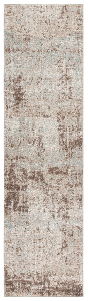 Safavieh Madison Geometric Runner Rug Power Loomed Polypropylene Hallway Accent in Neutral Tones 2'-3" x 8'-0" MAD819A-28