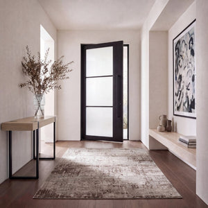Safavieh Madison Geometric Runner Rug Power Loomed Polypropylene Hallway Accent in Neutral Tones 6'-7" x 9'-2" MAD819A-6