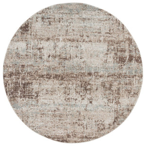Safavieh Madison Geometric Runner Rug Power Loomed Polypropylene Hallway Accent in Neutral Tones 6'-7" x 6'-7" Round MAD819A-7R