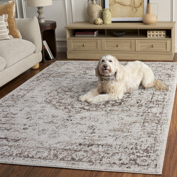 Safavieh Madison Solid Beige Low Pile Polypropylene Area Rug for Living Room or Bedroom MAD836A-6