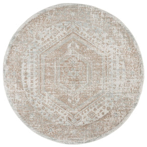 Safavieh Madison Solid Grey Round Polypropylene Rug Low Pile Turkish Woven Living Room Accent MAD864F-7R