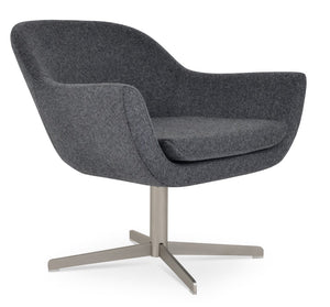 Soho Concept Madison Armchair - Stylish Swivel Design With Premium Upholstery, 10-year Guarantee - Made In Turkiye Dark Grey  Soho-concept-dining-chair-12240