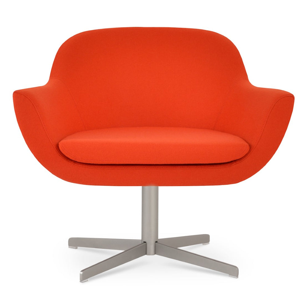 Soho Concept Madison Armchair - Stylish Swivel Design With Premium Upholstery, 10-year Guarantee - Made In Turkiye Orange  Soho-concept-dining-chair-12137