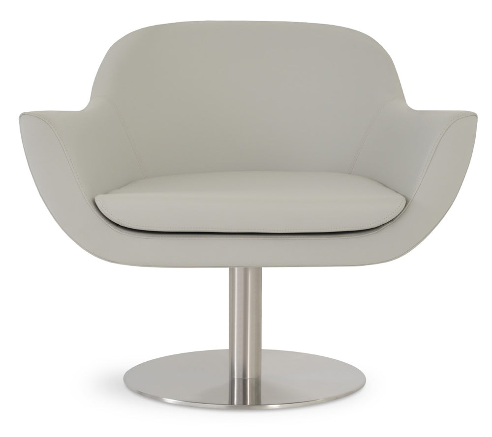 Soho Concept Madison Armchair Swivel Round In Soft Leatherette – Stylish Light Grey With 2-year Guarantee! Light Grey  Soho-concept-dining-chair-12245