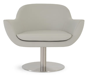 Soho Concept Madison Armchair Swivel Round In Soft Leatherette – Stylish Light Grey With 2-year Guarantee! Light Grey  Soho-concept-dining-chair-12245