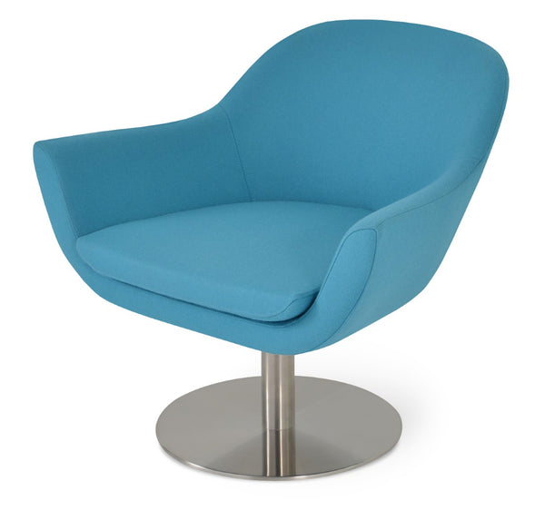 Soho Concept Madison Armchair Swivel Round - Premium Fabric Options, 10-year Guarantee, Modern Comfort & Style Turquoise  Soho-concept-dining-chair-12243