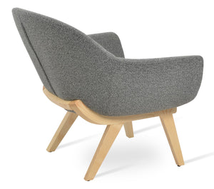 Soho Concept Madison Armchair - Stylish Wood Base In Walnut, Premium Boucle, Velvet & Nubuck, 10-year Guarantee Grey,Black,Ash  Soho-concept-dining-chair-12203