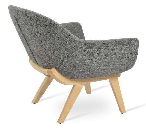 Soho Concept Madison Armchair - Stylish Wood Base In Walnut, Premium Boucle, Velvet & Nubuck, 10-year Guarantee Grey,Black,Ash  Soho-concept-dining-chair-12203