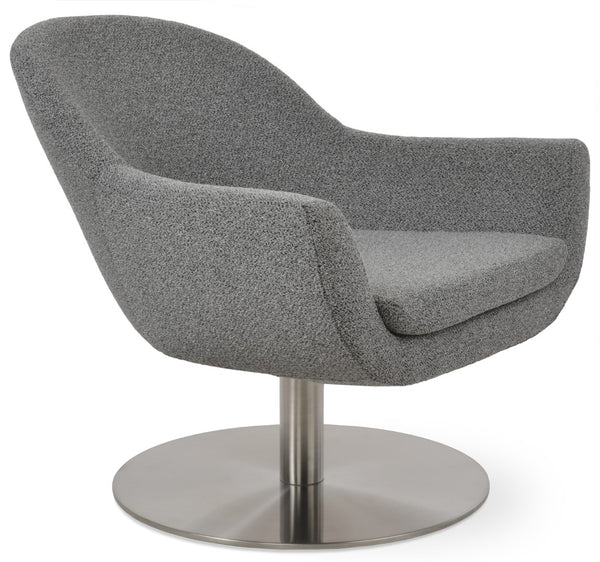 Soho Concept Madison Armchair Swivel Round - Premium Fabric Options, 10-year Guarantee, Modern Comfort & Style Grey,Black  Soho-concept-dining-chair-12202
