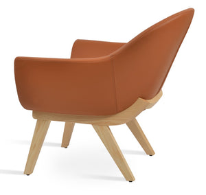 Soho Concept Madison Armchair In Camira Yoredale Boucle & Genuine Leather - 10-year Guarantee, Durable Wood Base Ash  Soho-concept-dining-chair-12206