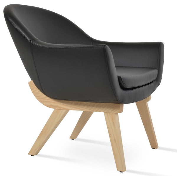 Soho Concept Madison Armchair – Elegant Leatherette Upholstery, Solid Wood Base, 2-year Guarantee, 400 Lb Capacity Black,Ash  Soho-concept-dining-chair-12208
