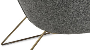 Soho Concept Madison Armchair - Modern Wire Sled Base With Boucle, Velvet & Nubuck Upholstery, 10-year Guarantee Brass,Gold,Grey,Black  Soho-concept-dining-chair-12190