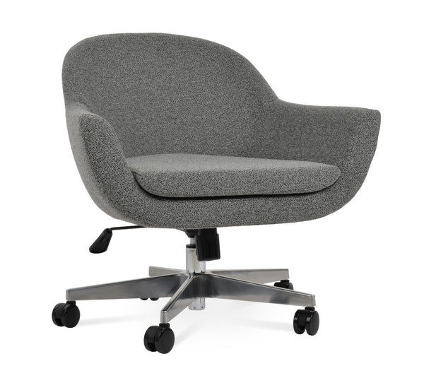 Soho Concept Madison Armchair Oval Base - Premium Swivel Design In Boucle, Velvet & Nubuck Fabrics, 10-year Guarantee! Grey,Black  Soho-concept-dining-chair-11901