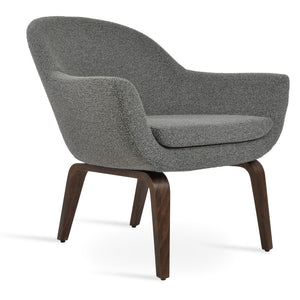 Soho Concept Madison Armchair - Elegant Plywood Base, Versatile Boucle, Velvet & Nubuck Fabrics - 10-year Guarantee Walnut,Grey,Black  Soho-concept-dining-chair-12193