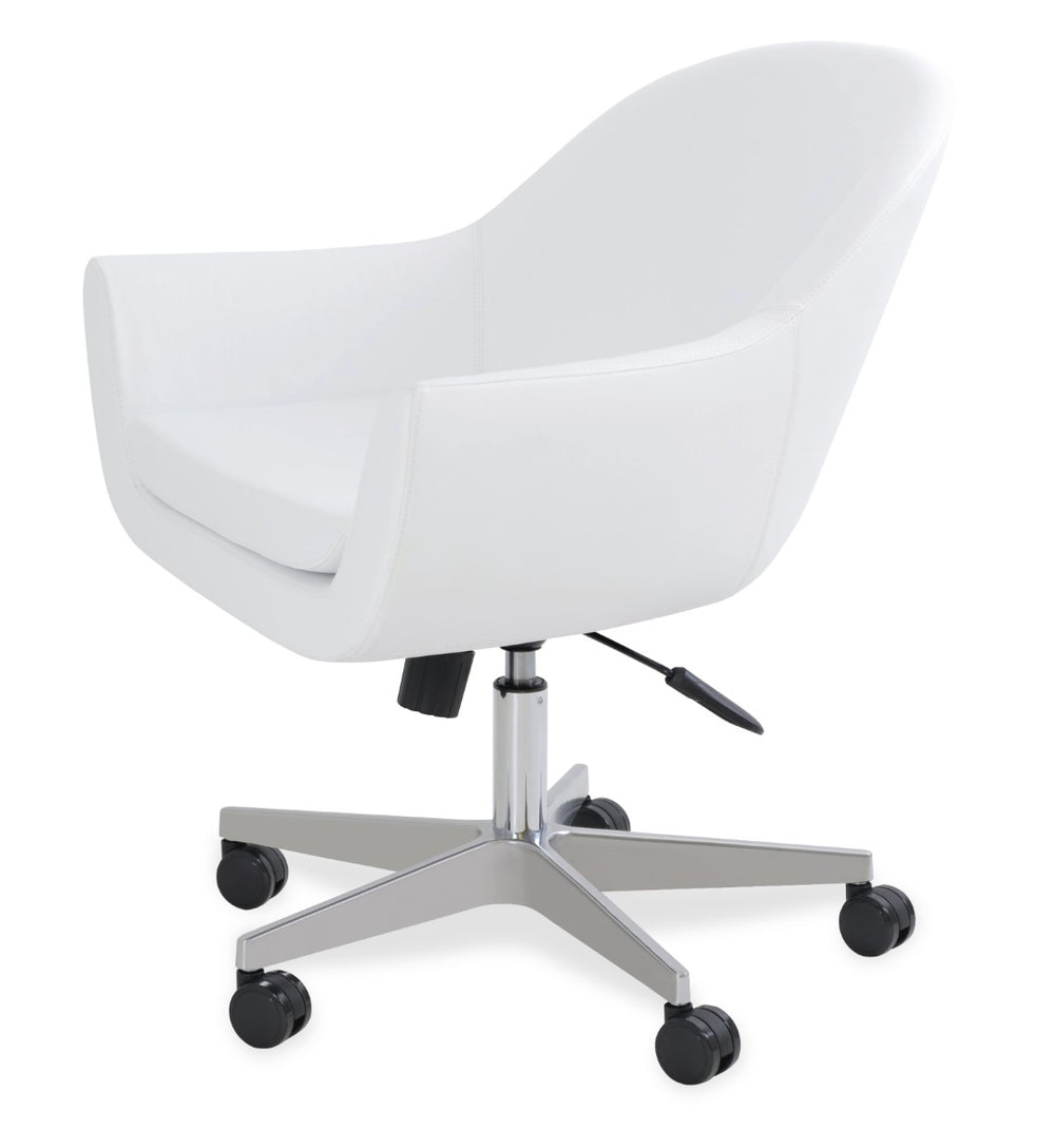 Soho Concept Madison Arm Office Chair - Elegant Boucle, Velvet & Nubuck Fabrics With 10-year Guarantee, 300 Lbs Capacity White  Soho-concept-dining-chair-11899