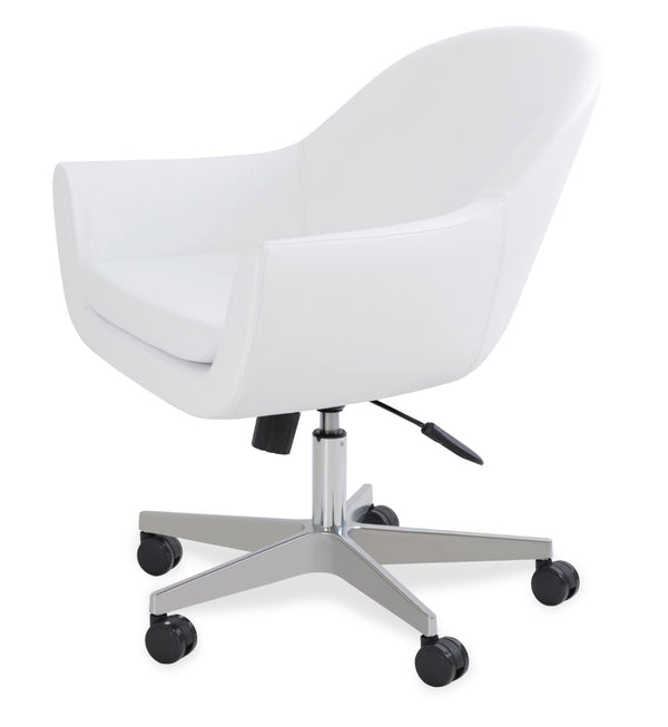 Soho Concept Madison Arm Office Chair - Elegant Boucle, Velvet & Nubuck Fabrics With 10-year Guarantee, 300 Lbs Capacity White  Soho-concept-dining-chair-11899
