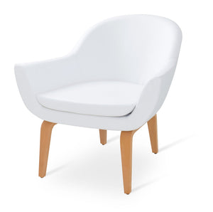 Soho Concept Madison Armchair - Elegant Leatherette Upholstery, Plywood Base, 2-year Guarantee, 400 Lbs Capacity Natural,White  Soho-concept-dining-chair-13210