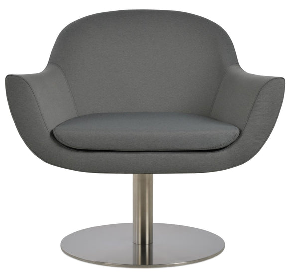 Soho Concept Madison Armchair Swivel Round - Premium Fabric Options, 10-year Guarantee, Modern Comfort & Style Grey  Soho-concept-dining-chair-13199
