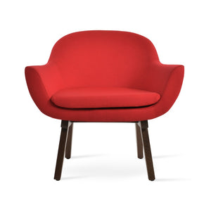Soho Concept Madison Armchair - Stylish Wood Base In Walnut, Premium Boucle, Velvet & Nubuck, 10-year Guarantee Red,Walnut  Soho-concept-dining-chair-12150