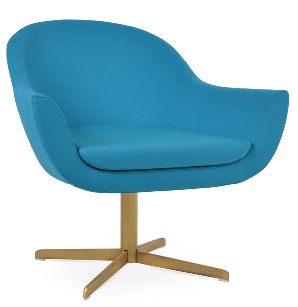 Soho Concept Madison Armchair Swivel Round - Premium Fabric Options, 10-year Guarantee, Modern Comfort & Style Turquoise  Soho-concept-dining-chair-12153