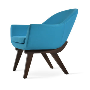 Soho Concept Madison Armchair - Stylish Wood Base In Walnut, Premium Boucle, Velvet & Nubuck, 10-year Guarantee Turquoise,Walnut  Soho-concept-dining-chair-12152