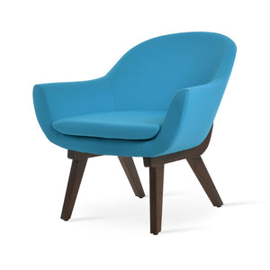 Soho Concept Madison Armchair - Stylish Wood Base In Walnut, Premium Boucle, Velvet & Nubuck, 10-year Guarantee Turquoise,Walnut  Soho-concept-dining-chair-13202