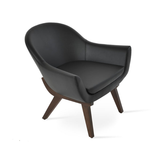 Soho Concept Madison Armchair – Elegant Leatherette Upholstery, Solid Wood Base, 2-year Guarantee, 400 Lb Capacity Black,Walnut  Soho-concept-dining-chair-12162