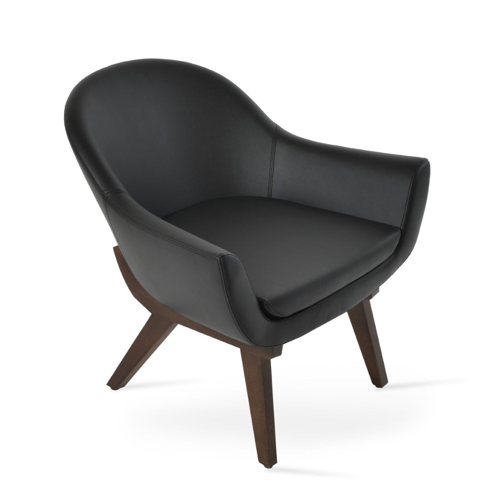 Soho Concept Madison Armchair – Elegant Leatherette Upholstery, Solid Wood Base, 2-year Guarantee, 400 Lb Capacity Black,Walnut  Soho-concept-dining-chair-12163