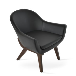 Soho Concept Madison Armchair – Elegant Leatherette Upholstery, Solid Wood Base, 2-year Guarantee, 400 Lb Capacity Black,Walnut  Soho-concept-dining-chair-12163