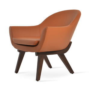 Soho Concept Madison Armchair In Camira Yoredale Boucle & Genuine Leather - 10-year Guarantee, Durable Wood Base Walnut  Soho-concept-dining-chair-13226