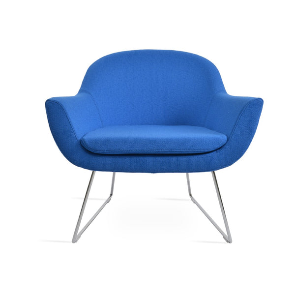 Soho Concept Madison Armchair - Luxurious Camira Yoredale Boucle Fabric, 10-year Guarantee, Modern Design Blue,Chrome  Soho-concept-dining-chair-12232