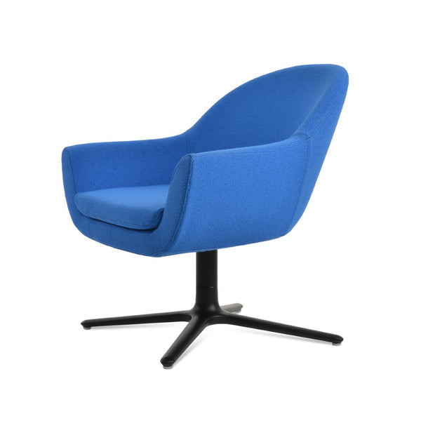 Soho Concept Madison Armchair - Premium Camira Boucle Fabric, Stylish Swivel Seat, 10-year Guarantee, Blue/Black Blue,Black  Soho-concept-dining-chair-12126