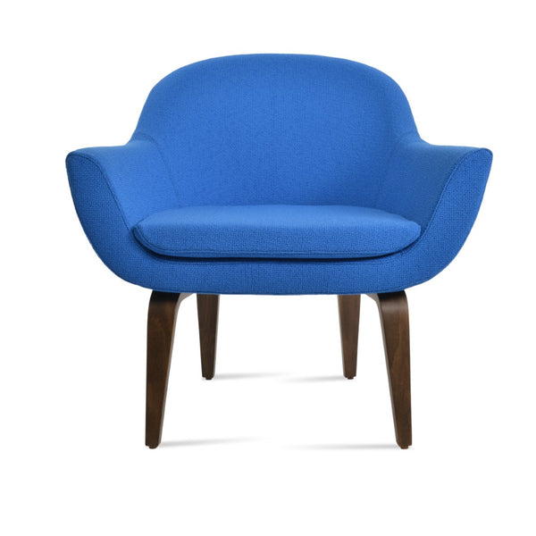 Soho Concept Madison Armchair In Camira Yoredale Boucle Fabric - Stylish, Durable Seating With 10-year Guarantee Blue,Walnut  Soho-concept-dining-chair-13191