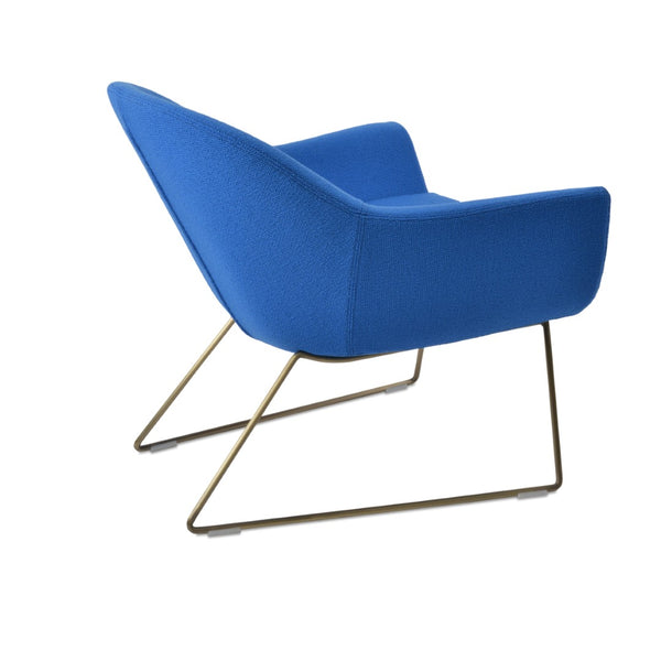 Soho Concept Madison Armchair - Luxurious Camira Yoredale Boucle Fabric, 10-year Guarantee, Modern Design Blue,Brass  Soho-concept-dining-chair-13194
