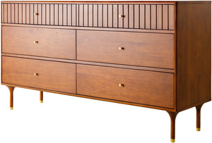 Madri MADR-003 34"H x 62"W x 18"D Dresser MADR003-341862  Top: Brown; Base: Brown Surya