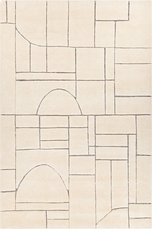 Chandra Rugs Hand Knotted Contemporary Rug - Exquisite Wool Design For Elegant Living Spaces And Timeless Style Ivory,Brown Wool Mag57300-79106