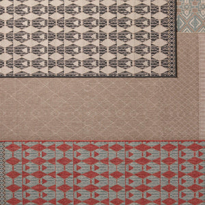 Jaipur Living Vibe by Jaipur Living Maji Polypropylene Geometric Lattice Indoor Outdoor Area Rug Red 5'6"X7'6" RUG150261