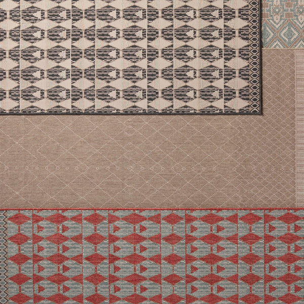 Jaipur Living Vibe by Jaipur Living Maji Polypropylene Geometric Lattice Indoor Outdoor Area Rug Red 5'6"X7'6" RUG150261