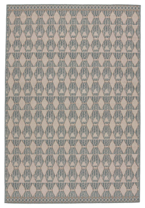 Jaipur Living Vibe by Jaipur Living Maji Polypropylene Geometric Lattice Indoor Outdoor Area Rug Sea Green 8'X10' RUG150284