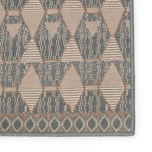 Jaipur Living Vibe by Jaipur Living Maji Polypropylene Geometric Lattice Indoor Outdoor Area Rug Sea Green 8'X10' RUG150284