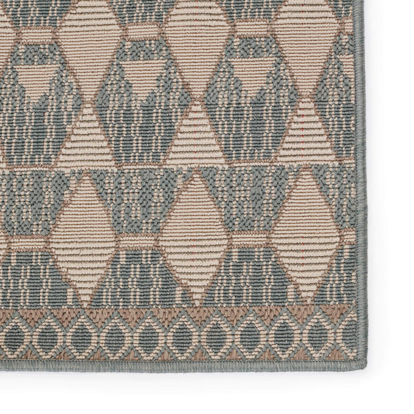 Jaipur Living Vibe by Jaipur Living Maji Polypropylene Geometric Lattice Indoor Outdoor Area Rug Sea Green 8'X10' RUG150284