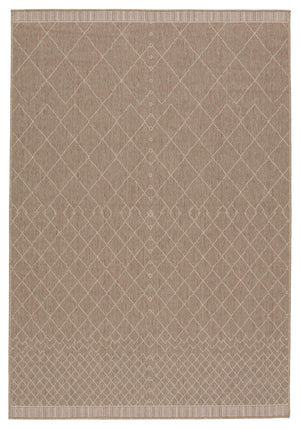 Jaipur Living Vibe by Jaipur Living Almasi Polypropylene Trellis Indoor Outdoor Area Rug Dark Taupe 8'X10' RUG150290