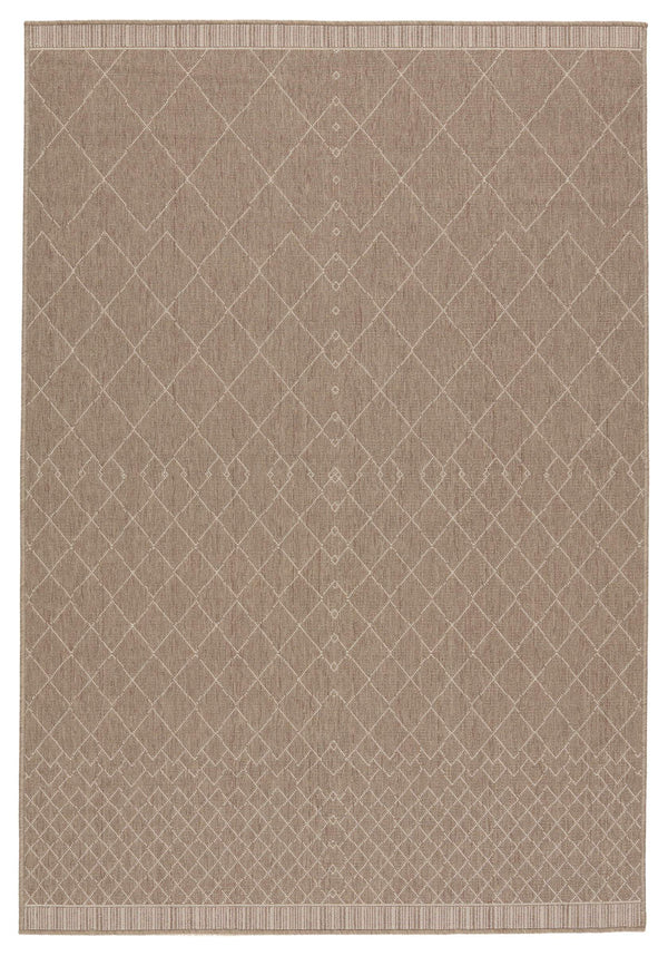 Jaipur Living Vibe by Jaipur Living Almasi Polypropylene Trellis Indoor Outdoor Area Rug Dark Taupe 8'X10' RUG150290