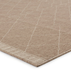 Jaipur Living Vibe by Jaipur Living Almasi Polypropylene Trellis Indoor Outdoor Area Rug Dark Taupe 8'X10' RUG150290