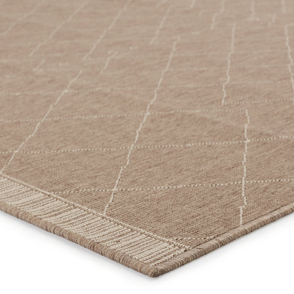 Jaipur Living Vibe by Jaipur Living Almasi Polypropylene Trellis Indoor Outdoor Area Rug Dark Taupe 8'X10' RUG150290
