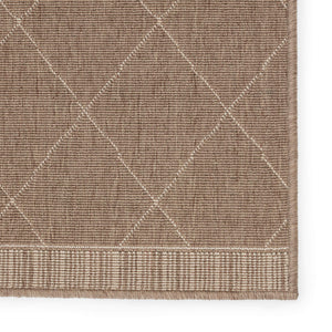 Jaipur Living Vibe by Jaipur Living Almasi Polypropylene Trellis Indoor Outdoor Area Rug Dark Taupe 8'X10' RUG150290