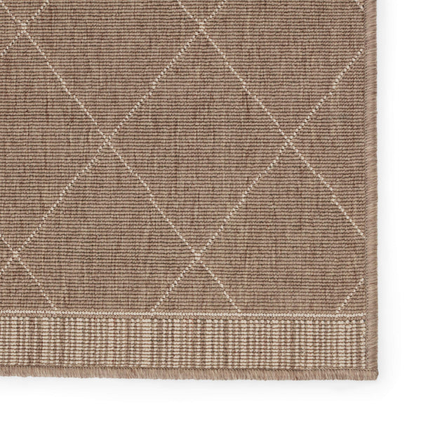 Jaipur Living Vibe by Jaipur Living Almasi Polypropylene Trellis Indoor Outdoor Area Rug Dark Taupe 8'X10' RUG150290