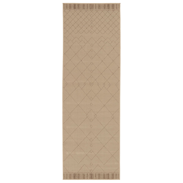Jaipur Living Vibe by Jaipur Living Almasi Polypropylene Trellis Indoor Outdoor Area Rug Beige 2'6"X8' RUG150269